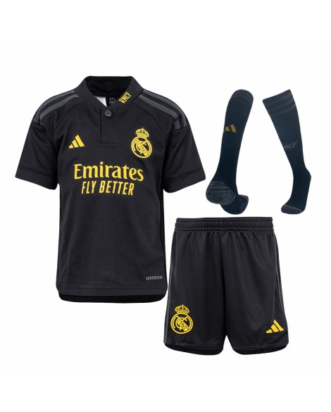 Camisa completa do Real Madrid juvenil 2023/24 Terceiro