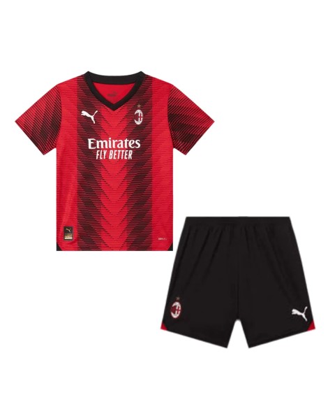 Camisa completa do AC Milan juvenil 2023/24 Home