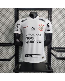 Camisa Corinthians 2023/24 Autêntica Home - todos os patrocinadores