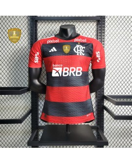 Camisa Flamengo 2023/24 Autêntica Home - todos os patrocinadores + patch