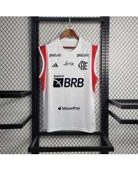 Camisa Fato de treino do Flamengo branco 2023/24 - Colete - Todos Os Patrocinadores