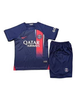 Kit completo da camisa juvenil do PSG 2023/24