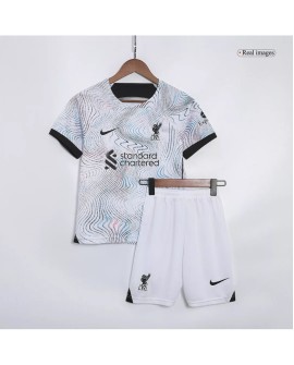 Camisa juvenil do Liverpool kit 202223 Away
