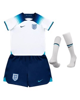 Kit completo da camisa juvenil da Inglaterra para a Copa do Mundo de 2022
