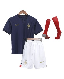 Camisa completa juvenil da França para a Copa do Mundo de 2022